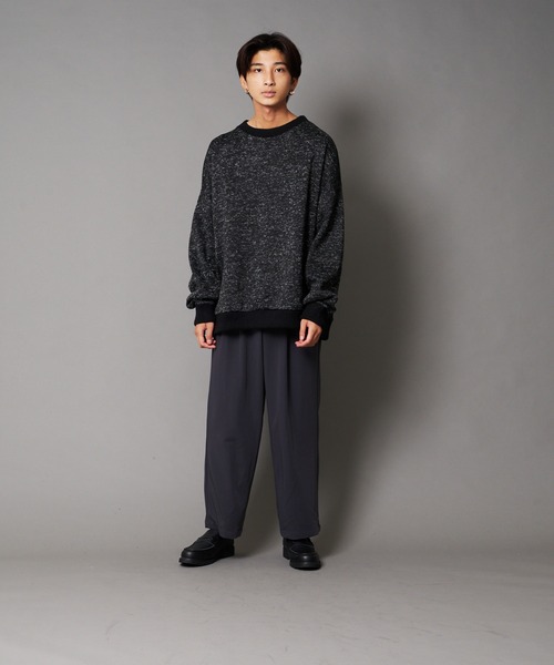 UNIIT(ユニット)の「【UNIIT/ユニット】カルゼニットフリースルーズクルーネック(スウェット・メンズ・チャコールグレー/ベージュ/ブラック/杢グレー/ホワイト・SMALL/MEDIUM/LARGE)」の17枚目の写真