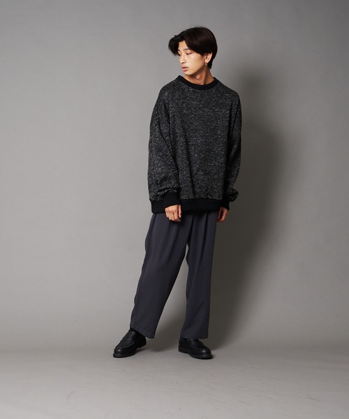 UNIIT(ユニット)の「【UNIIT/ユニット】カルゼニットフリースルーズクルーネック(スウェット・メンズ・チャコールグレー/ベージュ/ブラック/杢グレー/ホワイト・SMALL/MEDIUM/LARGE)」の18枚目の写真
