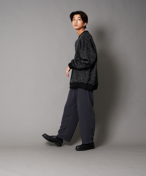 UNIIT(ユニット)の「【UNIIT/ユニット】カルゼニットフリースルーズクルーネック(スウェット・メンズ・チャコールグレー/ベージュ/ブラック/杢グレー/ホワイト・SMALL/MEDIUM/LARGE)」の22枚目の写真