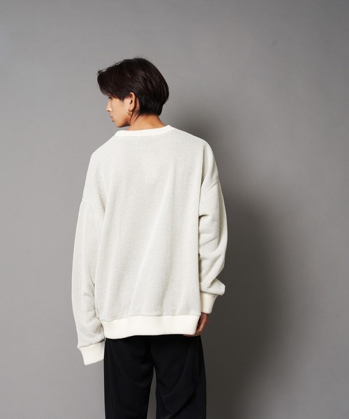 UNIIT(ユニット)の「【UNIIT/ユニット】カルゼニットフリースルーズクルーネック(スウェット・メンズ・チャコールグレー/ベージュ/ブラック/杢グレー/ホワイト・SMALL/MEDIUM/LARGE)」の16枚目の写真
