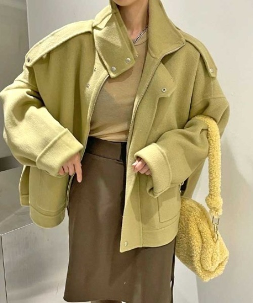 MANGROVE（マングローブ）の「エポレットデザインコート（その他アウター・レディース・ブラック/イエロー・FREE）」の15枚目の写真