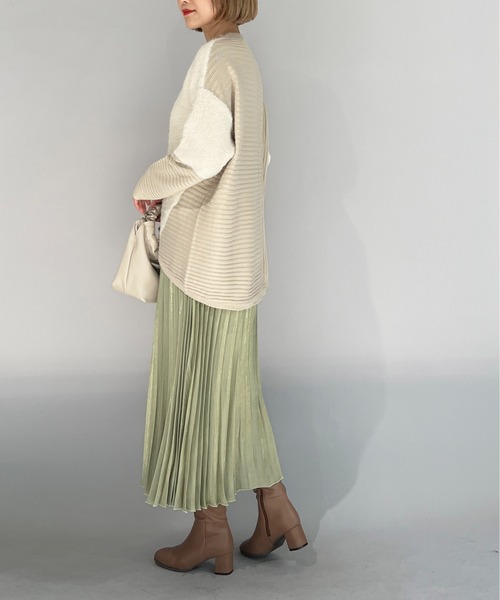 PICCIN（ピッチン）の「メタリックサテンプリーツスカート（スカート・レディース・ブルー/グリーン・M/L）」の21枚目の写真