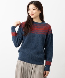 ノルディック」に該当するニット/セーター（ブルー・ネイビー/青色系