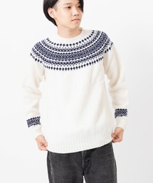 Harley of Scotland ピュアニューウール ノルディックセーター