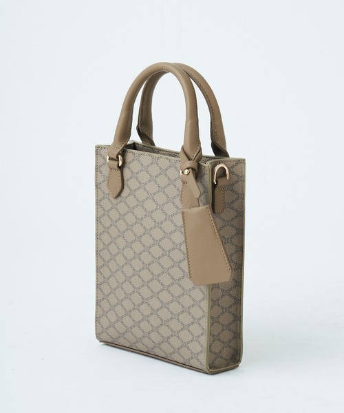 COLONY 2139（コロニートゥーワンスリーナイン）の「モノグラム縦長ミニトートバッグ（トートバッグ・レディース・アイボリー/ブラウン/ベージュ・FREE）」の7枚目の写真