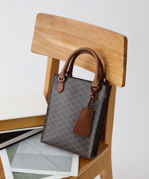 COLONY 2139（コロニートゥーワンスリーナイン）の「モノグラム縦長ミニトートバッグ（トートバッグ・レディース・アイボリー/ブラウン/ベージュ・FREE）」の17枚目の写真