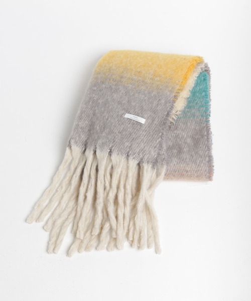 ITEMS URBANRESEARCH(アイテムズ アーバンリサーチ)の「ブークレボーダーストール(ストール/ショール・レディース・ブラック/ネイビー/グレー・ONE)」の14枚目の写真