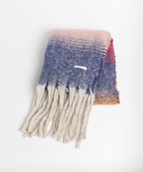 ITEMS URBANRESEARCH(アイテムズ アーバンリサーチ)の「ブークレボーダーストール(ストール/ショール・レディース・ブラック/ネイビー/グレー・ONE)」の16枚目の写真