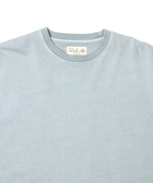 The DUFFER of ST.GEORGE（ザダファーオブセントジョージ）の「ECO FRIENDRY DYEING 3Q SLEEVE TEE：7分袖 オーバーサイズ シンプルTシャツ（Tシャツ/カットソー・メンズ・チャコールグレー/ピンク/ブルーグレー・SMALL/MEDIUM/LARGE/X-LARGE）」の16枚目の写真