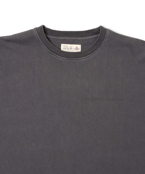 The DUFFER of ST.GEORGE（ザダファーオブセントジョージ）の「ECO FRIENDRY DYEING 3Q SLEEVE TEE：7分袖 オーバーサイズ シンプルTシャツ（Tシャツ/カットソー・メンズ・チャコールグレー/ピンク/ブルーグレー・SMALL/MEDIUM/LARGE/X-LARGE）」の20枚目の写真