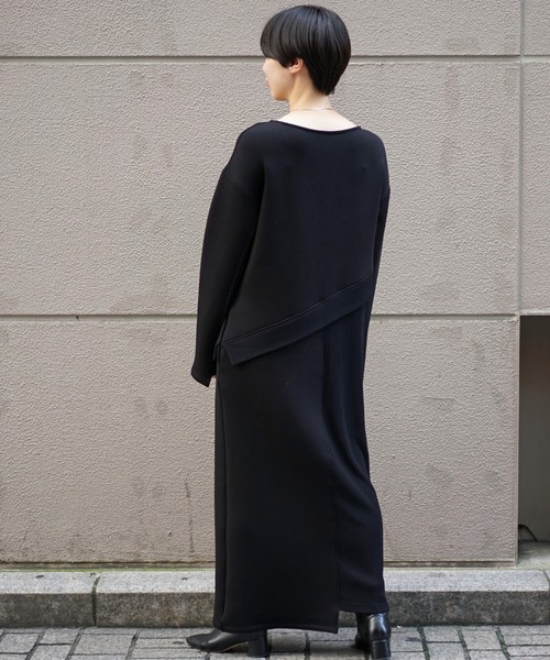 AULA AILA（アウラアイラ）の「AULA AILA （アウラ アイラ）別注リブMIX ワンピース（ワンピース・レディース・ブラック/アイボリー・0）」の16枚目の写真