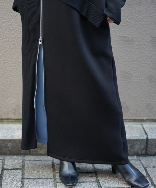 AULA AILA（アウラアイラ）の「AULA AILA （アウラ アイラ）別注リブMIX ワンピース（ワンピース・レディース・ブラック/アイボリー・0）」の14枚目の写真