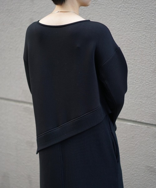 AULA AILA（アウラアイラ）の「AULA AILA （アウラ アイラ）別注リブMIX ワンピース（ワンピース・レディース・ブラック/アイボリー・0）」の13枚目の写真