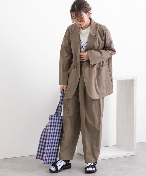 POU DOU DOU(プードゥドゥ)の「ライトウェザーテーラードジャケット(テーラードジャケット・レディース・ライトブルー/モカ/スミクロ・3)」の21枚目の写真