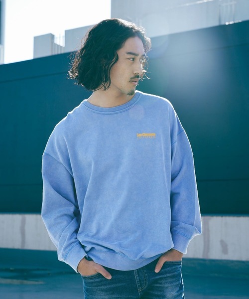 BAYFLOW(ベイフロー)の「スノーウォッシュインレイバックプリントプルオーバー(スウェット・メンズ・ベージュ/オレンジ/チャコール/オフホワイト/ブルー・LARGE/MEDIUM/SMALL)」の13枚目の写真