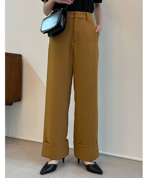 Re:EDIT（リエディ）の「[低身長/高身長サイズ有]カットツイルハイウエストロールアップパンツ（その他パンツ・レディース・ブラック/アイボリー/キャメル・LARGE/SHORT/MEDIUM/TALL）」の7枚目の写真