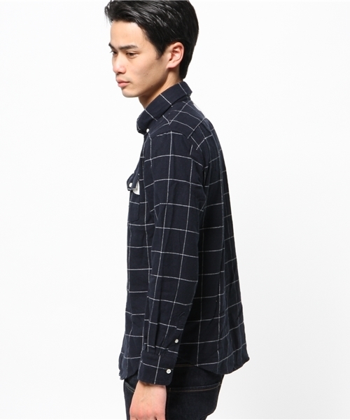 CIAOPANIC TYPY（チャオパニックティピー）の「【ロープライスアイテム】起毛フランネルウィンドペンシャツ（シャツ/ブラウス・メンズ・ネイビー/ホワイト・SMALL/LARGE/MEDIUM）」の10枚目の写真