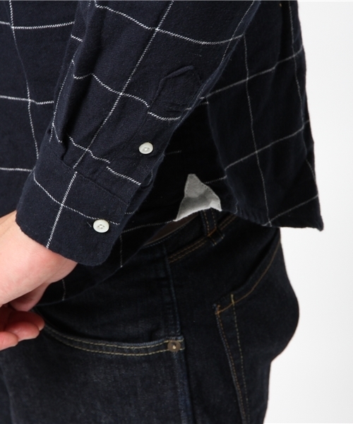 CIAOPANIC TYPY（チャオパニックティピー）の「【ロープライスアイテム】起毛フランネルウィンドペンシャツ（シャツ/ブラウス・メンズ・ネイビー/ホワイト・SMALL/LARGE/MEDIUM）」の3枚目の写真