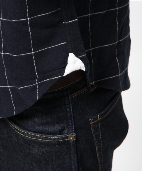CIAOPANIC TYPY（チャオパニックティピー）の「【ロープライスアイテム】起毛フランネルウィンドペンシャツ（シャツ/ブラウス・メンズ・ネイビー/ホワイト・SMALL/LARGE/MEDIUM）」の4枚目の写真