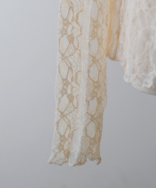 Futier land(フューティアランド)の「ソフトFITレーストップス(Tシャツ/カットソー・レディース・ホワイト/ブラック/ベージュ・FREE)」の14枚目の写真