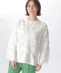 niko and... | 幾何学レースニットカーディガン(カーディガン/ボレロ)
