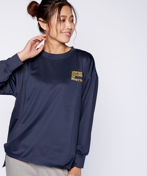 BENETTON (UNITED COLORS OF BENETTON)(ベネトンユナイテッドカラーズオブベネトン)の「【BENETTON:ベネトン】レディース長袖Tシャツ(Tシャツ/カットソー・レディース・ホワイト/ブラック/ネイビー/ブラウン/グレー・MEDIUM/LARGE/X-LARGE)」の5枚目の写真