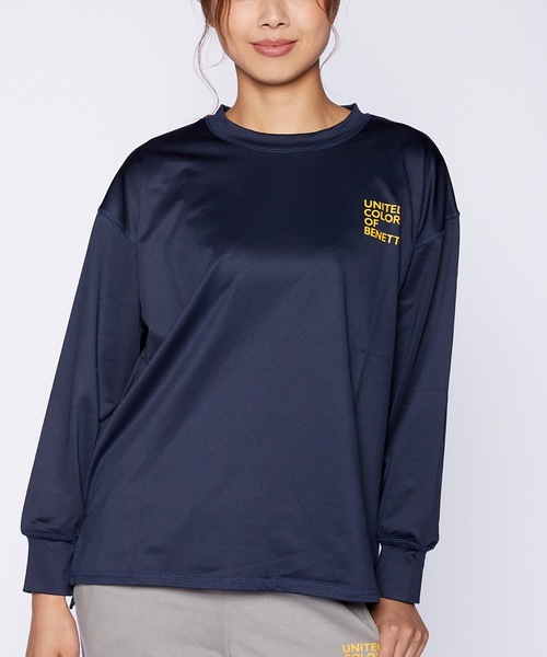 BENETTON (UNITED COLORS OF BENETTON)(ベネトンユナイテッドカラーズオブベネトン)の「【BENETTON:ベネトン】レディース長袖Tシャツ(Tシャツ/カットソー・レディース・ホワイト/ブラック/ネイビー/ブラウン/グレー・MEDIUM/LARGE/X-LARGE)」の11枚目の写真