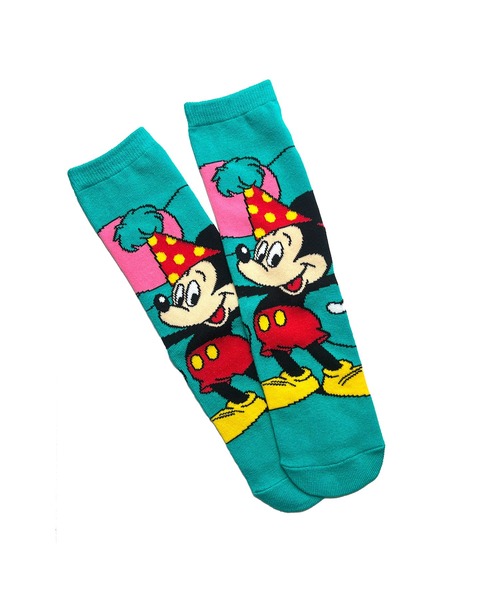 Disney(ディズニー)の「【 Disney NOSTALGICA 】 DSキャラクター ハイソックス 22(ソックス/靴下・レディース・グリーン/ピンク系その他/ブルー/パープル/ピンク/グリーン系その他/ブラック・23-25cm)」の3枚目の写真