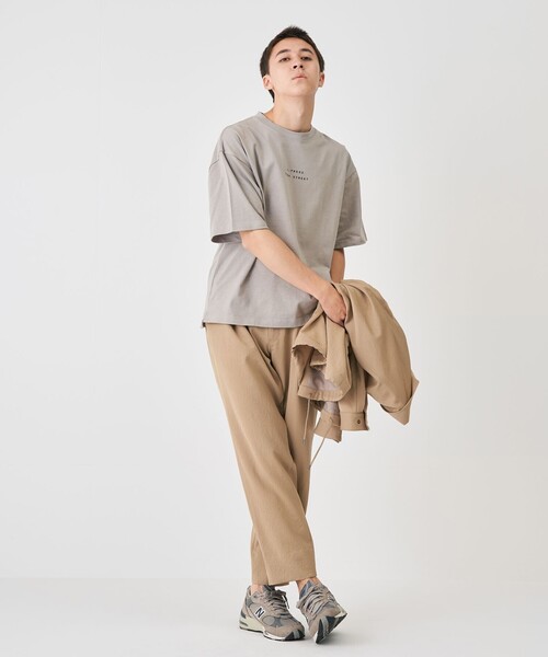 J.PRESS YORK STREET（ジェイプレスヨークストリート）の「【UNISEX】天竺ロゴ Tシャツ（Tシャツ/カットソー・メンズ・ホワイト系/ベージュ系/ネイビー系/サックスブルー系・SMALL/MEDIUM/LARGE）」の5枚目の写真