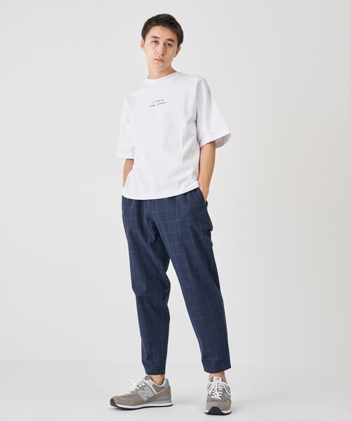 J.PRESS YORK STREET（ジェイプレスヨークストリート）の「【UNISEX】天竺ロゴ Tシャツ（Tシャツ/カットソー・メンズ・ホワイト系/ベージュ系/ネイビー系/サックスブルー系・SMALL/MEDIUM/LARGE）」の6枚目の写真