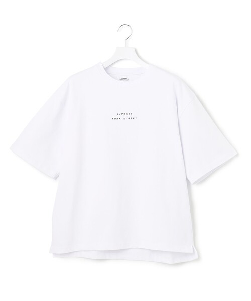 J.PRESS YORK STREET（ジェイプレスヨークストリート）の「【UNISEX】天竺ロゴ Tシャツ（Tシャツ/カットソー・メンズ・ホワイト系/ベージュ系/ネイビー系/サックスブルー系・SMALL/MEDIUM/LARGE）」の14枚目の写真