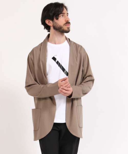 CUSTOM CULTURE(カスタムカルチャー)の「【CUSTOM CULTURE】 スムーステンセル ストールジャケット(その他アウター・メンズ・ベージュ系/ブラック/ライトグレー・2/3)」の15枚目の写真