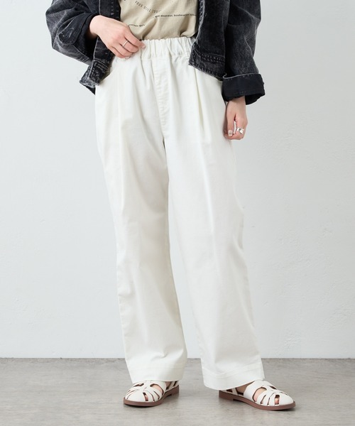 PUAL CE CIN(ピュアルセシン)の「JAPAN MADEチノストレッチストレートパンツ(その他パンツ・レディース・ライトグレー/ブラック/ベージュ/オフホワイト/ブルー・FREE)」の3枚目の写真