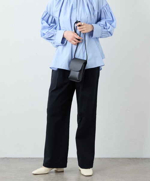 PUAL CE CIN(ピュアルセシン)の「JAPAN MADEチノストレッチストレートパンツ(その他パンツ・レディース・ライトグレー/ブラック/ベージュ/オフホワイト/ブルー・FREE)」の4枚目の写真