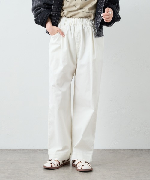 PUAL CE CIN(ピュアルセシン)の「JAPAN MADEチノストレッチストレートパンツ(その他パンツ・レディース・ライトグレー/ブラック/ベージュ/オフホワイト/ブルー・FREE)」の9枚目の写真