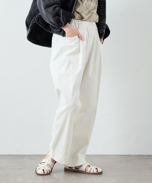 PUAL CE CIN(ピュアルセシン)の「JAPAN MADEチノストレッチストレートパンツ(その他パンツ・レディース・ライトグレー/ブラック/ベージュ/オフホワイト/ブルー・FREE)」の20枚目の写真