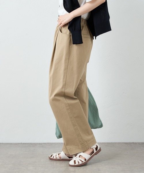 PUAL CE CIN(ピュアルセシン)の「JAPAN MADEチノストレッチストレートパンツ(その他パンツ・レディース・ライトグレー/ブラック/ベージュ/オフホワイト/ブルー・FREE)」の7枚目の写真