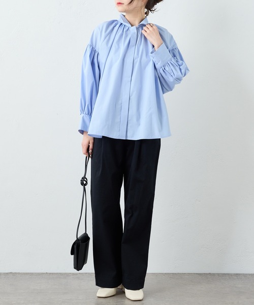 PUAL CE CIN(ピュアルセシン)の「JAPAN MADEチノストレッチストレートパンツ(その他パンツ・レディース・ライトグレー/ブラック/ベージュ/オフホワイト/ブルー・FREE)」の11枚目の写真