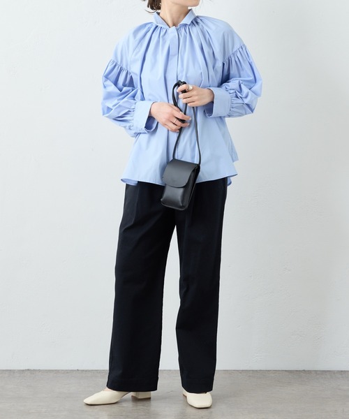 PUAL CE CIN(ピュアルセシン)の「JAPAN MADEチノストレッチストレートパンツ(その他パンツ・レディース・ライトグレー/ブラック/ベージュ/オフホワイト/ブルー・FREE)」の18枚目の写真