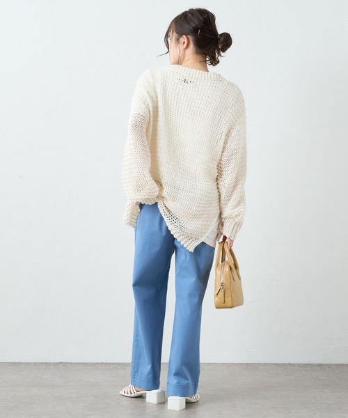 PUAL CE CIN(ピュアルセシン)の「JAPAN MADEチノストレッチストレートパンツ(その他パンツ・レディース・ライトグレー/ブラック/ベージュ/オフホワイト/ブルー・FREE)」の21枚目の写真