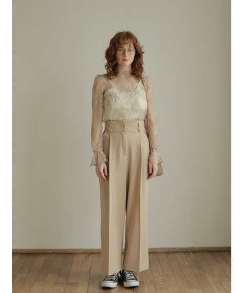 AMAIL(アマイル)の「Piping milk pants(スラックス・レディース・ベージュ/ピンク・S/M)」の10枚目の写真