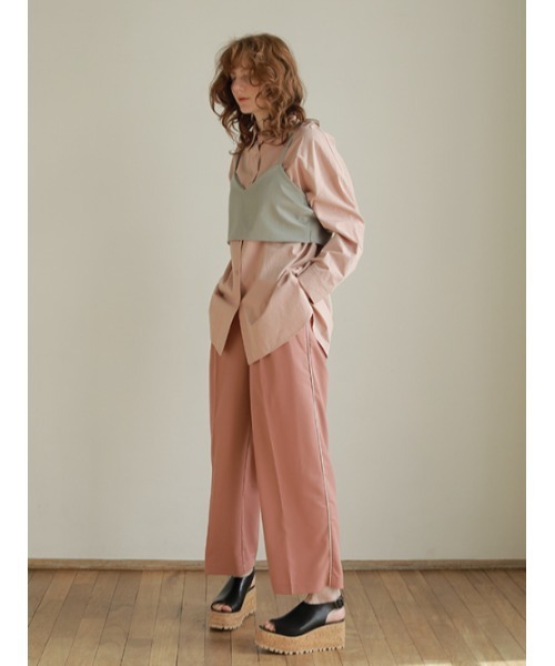 AMAIL(アマイル)の「Piping milk pants(スラックス・レディース・ベージュ/ピンク・S/M)」の18枚目の写真