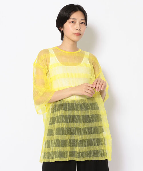 NAKAGAMI(ナカガミ)の「NAKAGAMI(ナカガミ) KNIT T-SHIRT/ニットTシャツ/N0722S0015(Tシャツ/カットソー・レディース・ホワイト/イエロー・FREE)」の10枚目の写真