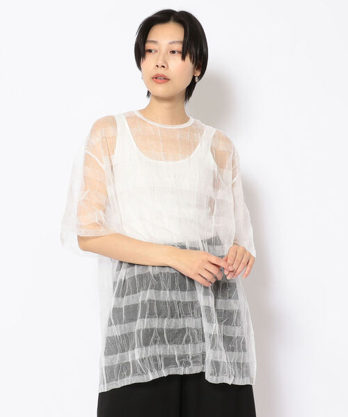 NAKAGAMI(ナカガミ)の「NAKAGAMI(ナカガミ) KNIT T-SHIRT/ニットTシャツ/N0722S0015(Tシャツ/カットソー・レディース・ホワイト/イエロー・FREE)」の21枚目の写真