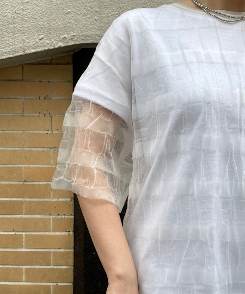 NAKAGAMI(ナカガミ)の「NAKAGAMI(ナカガミ) KNIT T-SHIRT/ニットTシャツ/N0722S0015(Tシャツ/カットソー・レディース・ホワイト/イエロー・FREE)」の11枚目の写真