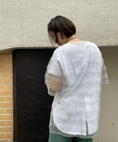NAKAGAMI(ナカガミ)の「NAKAGAMI(ナカガミ) KNIT T-SHIRT/ニットTシャツ/N0722S0015(Tシャツ/カットソー・レディース・ホワイト/イエロー・FREE)」の12枚目の写真