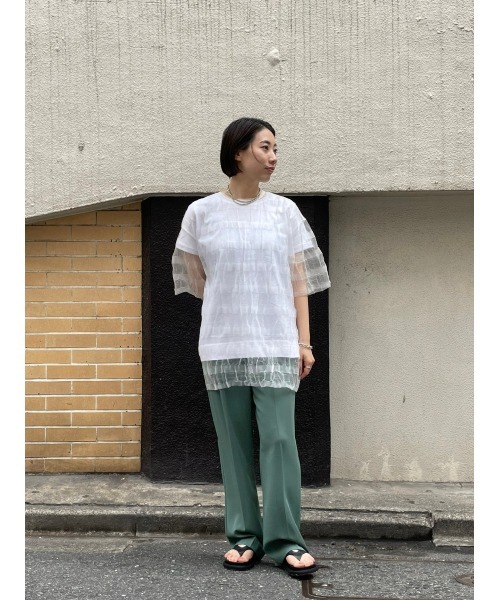NAKAGAMI(ナカガミ)の「NAKAGAMI(ナカガミ) KNIT T-SHIRT/ニットTシャツ/N0722S0015(Tシャツ/カットソー・レディース・ホワイト/イエロー・FREE)」の15枚目の写真