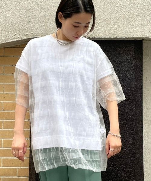 NAKAGAMI(ナカガミ)の「NAKAGAMI(ナカガミ) KNIT T-SHIRT/ニットTシャツ/N0722S0015(Tシャツ/カットソー・レディース・ホワイト/イエロー・FREE)」の18枚目の写真
