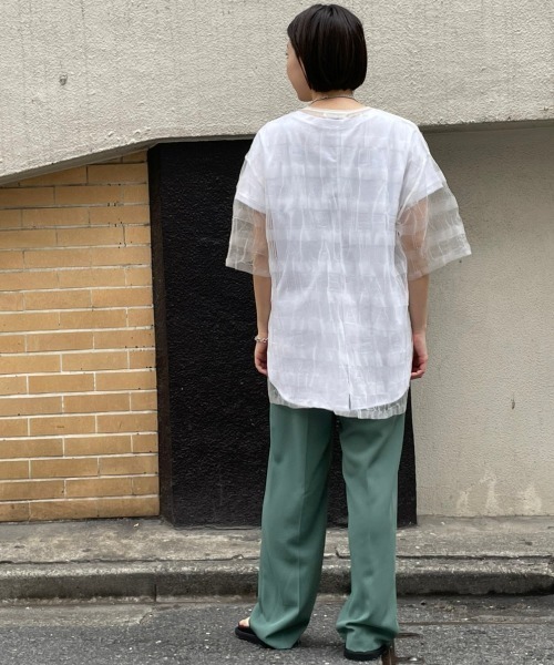 NAKAGAMI(ナカガミ)の「NAKAGAMI(ナカガミ) KNIT T-SHIRT/ニットTシャツ/N0722S0015(Tシャツ/カットソー・レディース・ホワイト/イエロー・FREE)」の19枚目の写真