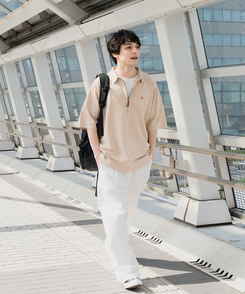 MUHET（ミュエータ）の「ハーフジップTシャツ（Tシャツ/カットソー・レディース・ベージュ/イエロー/グリーン・MEDIUM/X-LARGE）」の13枚目の写真